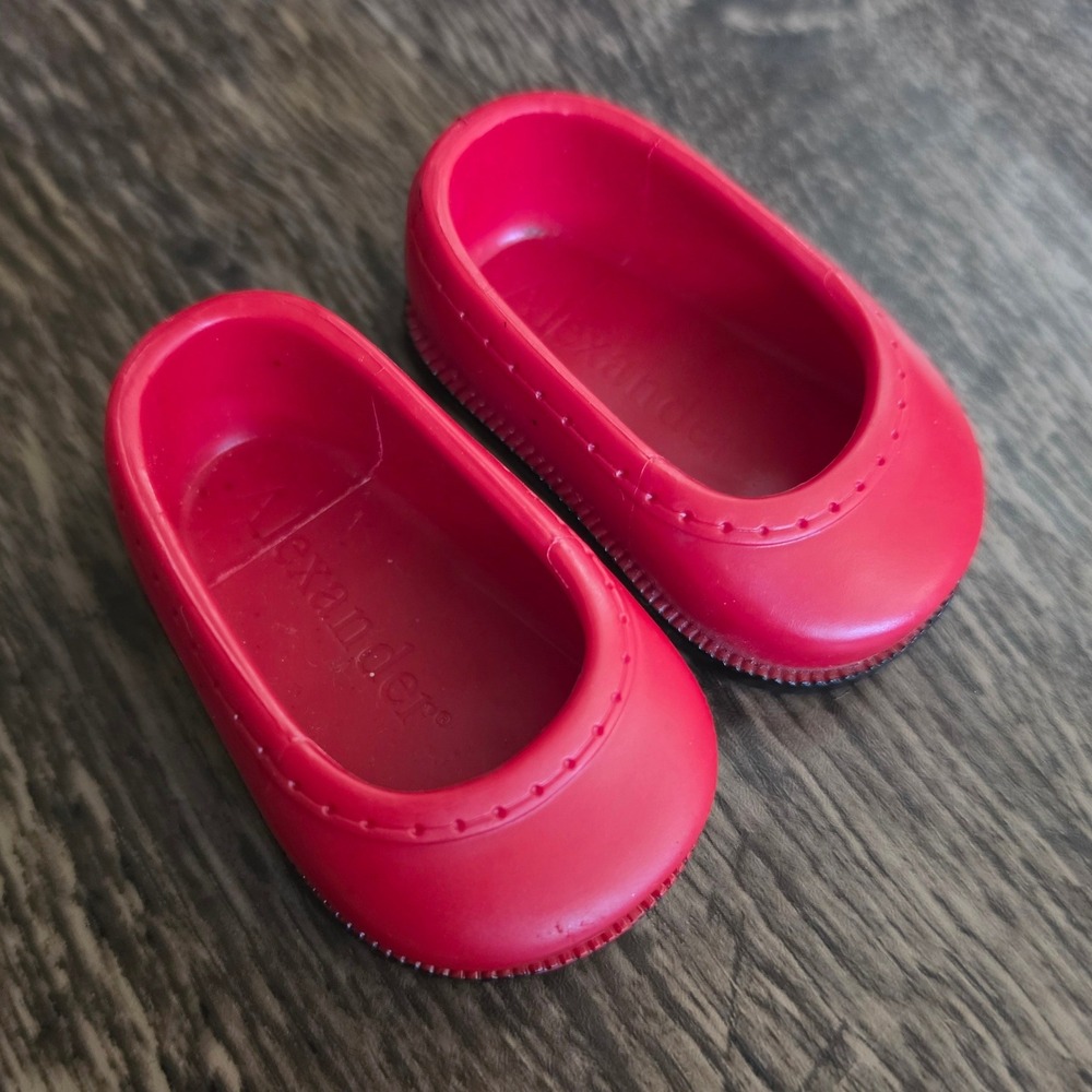 ALEXANDER Doll Shoes Kids OS Red Slip On Flats American Girl Compatible